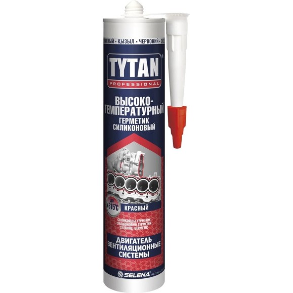 Силиконовый высокотемпературный герметик Tytan PROFESSIONAL красный, 280 мл 59598 208113