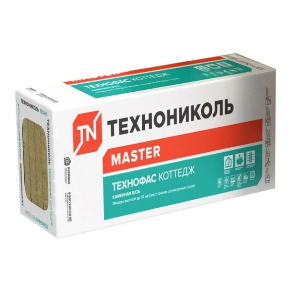 Минеральная изоляция Технониколь ТЕХНОФАС КОТТЕДЖ (6 плит; 1200х600х50 мм) TN495005