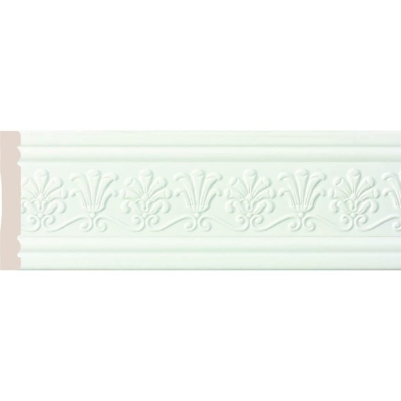 Молдинг Cosca Decor 80-4 Пальметта интерьерный багет, белый матовый СПБ048180