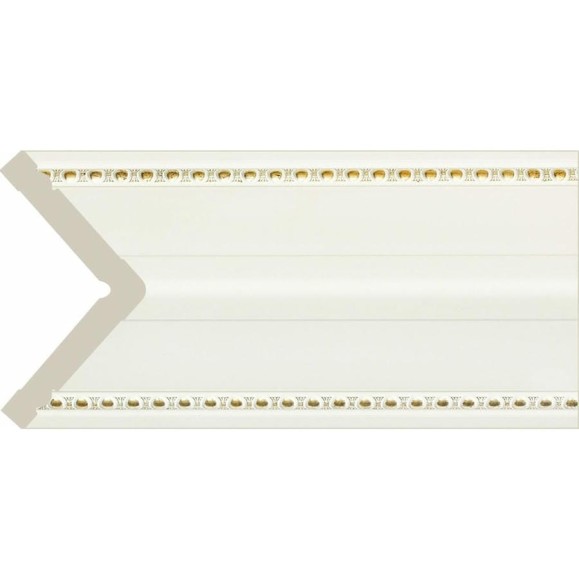 Угол Cosca Decor 70 мм, белый с золотом СПБ023863