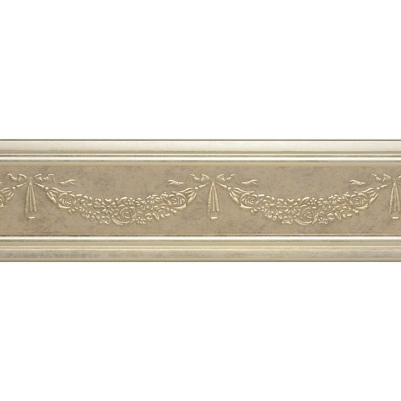 Молдинг Cosca Decor 80-2 Гирлянда цветов платина СПБ051706