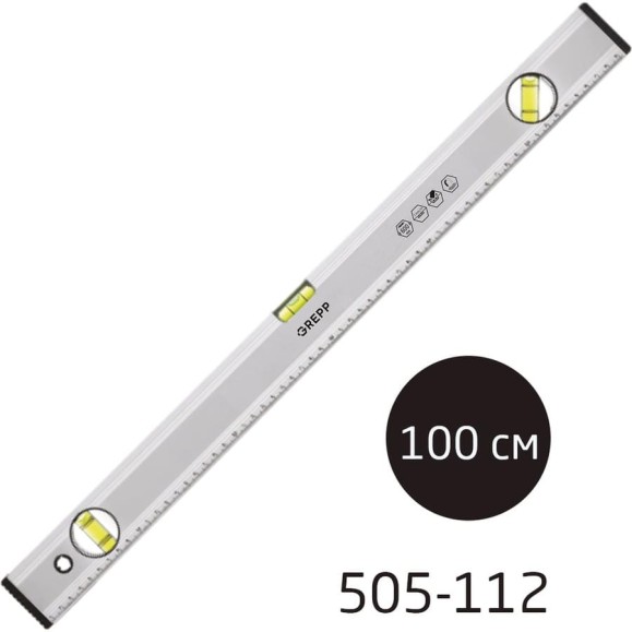 Алюминиевый уровень Ladina, магнитный, 100 см, 3 глазка, /60 505-112 Алюминиевый уровень Ladina, магнитный, 100 см, 3 глазка, /60 505-112