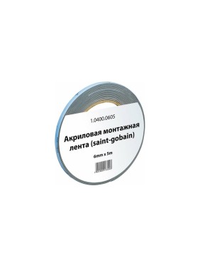 Акриловая монтажная лента WOLF Saint Gobain 6 мм х 5 м 1.0400.0605 Акриловая монтажная лента WOLF Saint Gobain 6 мм х 5 м 1.0400.0605