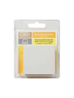 Компьютерная розетка DORI 8P8C на 2 вх. Cat5е 2393