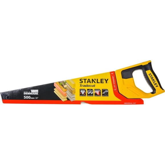 Ножовка по дереву Stanley TRADECUT с закаленным зубом, 7 Х 500мм STHT20350-1