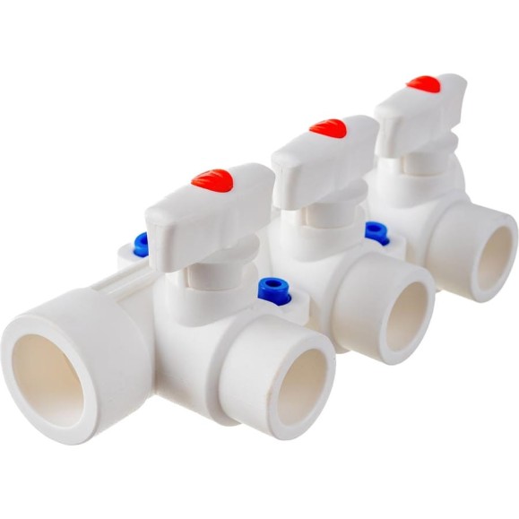 Коллектор PRO AQUA PP-R с 3 выходами, белый ШК 25-20 PA6710308Pb Коллектор PRO AQUA PP-R с 3 выходами, белый ШК 25-20 PA6710308Pb