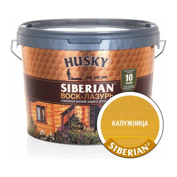 Воск-Лазурь HUSKY SIBERIAN калужница 9 л 30009