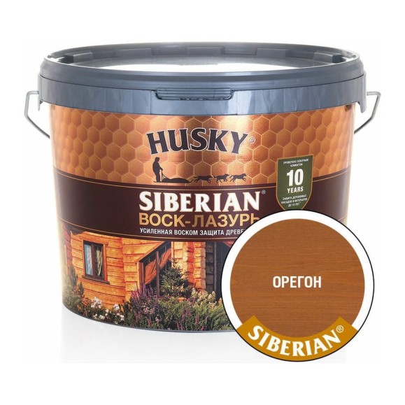 Воск-Лазурь HUSKY SIBERIAN орегон 9л 30008