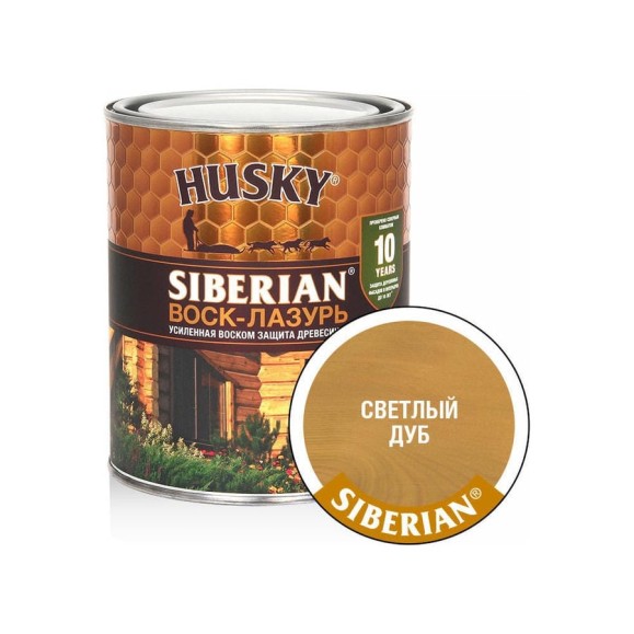 Воск-Лазурь HUSKY SIBERIAN светлый дуб 0,9 л 29985