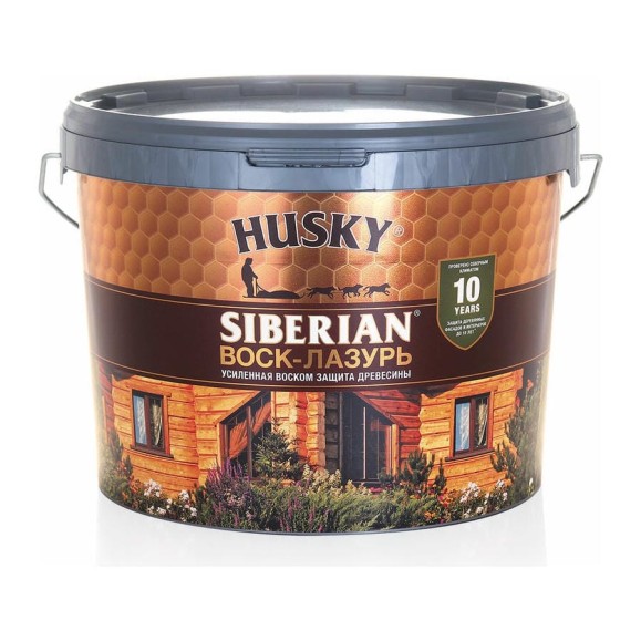 Воск-Лазурь HUSKY SIBERIAN светлый дуб 9 л 30010