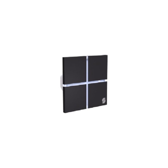 4 кнопочный выключатель SIBLING Люкс Powerlite-LS4B чёрный 00-00012906