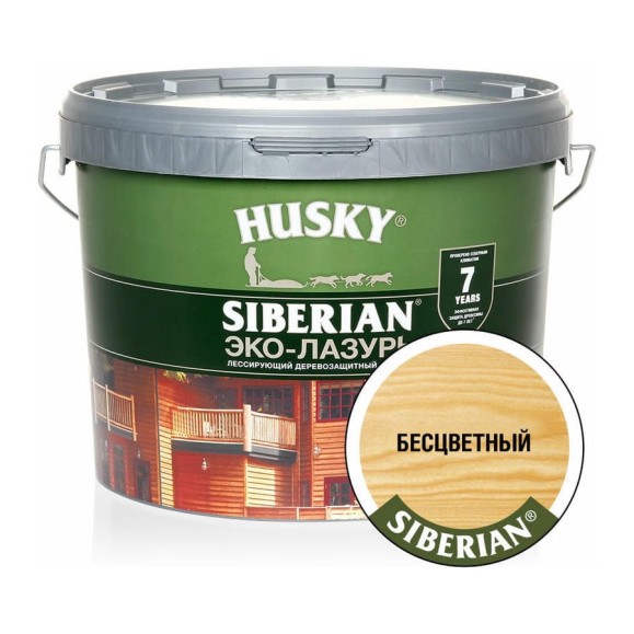 Эко-лазурь HUSKY бесцветный 9 л 25219 Эко-лазурь HUSKY бесцветный 9 л 25219
