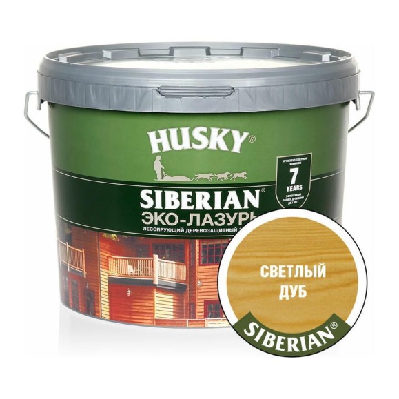 Эко-лазурь HUSKY светлый дуб 9 л 25225