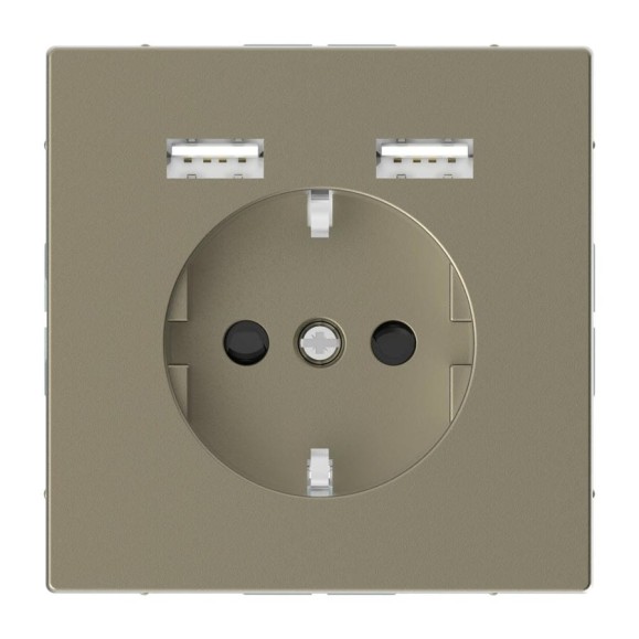 Розетка Schuko с 2 USB Systeme Electric Merten D-Life Сахара SE MTN2366-6033 Розетка Schuko с 2 USB Systeme Electric Merten D-Life Сахара SE MTN2366-6033
