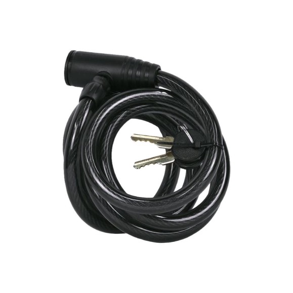 Противоугонный замок JOY KIE JK102-102 (12x1800 мм; трос в оплетке; 2 ключа; черный) H000008000