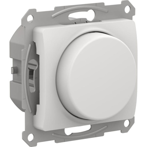 Поворотно-нажимной светорегулятор-диммер Systeme Electric Glossa LED, RC, 315Вт, мех., белый GSL000130