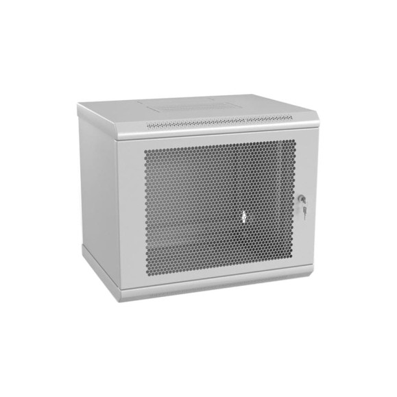 Настенный шкаф Hyperline TWL-0945-SD-RAL7035 19-дюймовый (19"), 9U, 500x600х450мм, металлический 432736