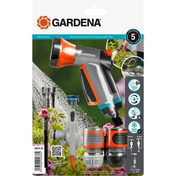 Базовый комплект для полива от бытового крана Gardena 18274-34.000.00 Базовый комплект для полива от бытового крана Gardena 18274-34.000.00