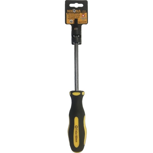 Отвертка NIKONA звездочка Torx Cr-V, T40x150 мм, шестигранная 22-648