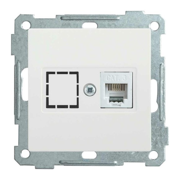 Компьютерная розетка IEK BOLERO РК10-1-Б RJ45, Cat 5e, белый EKB15-01-K01 Компьютерная розетка IEK BOLERO РК10-1-Б RJ45, Cat 5e, белый EKB15-01-K01