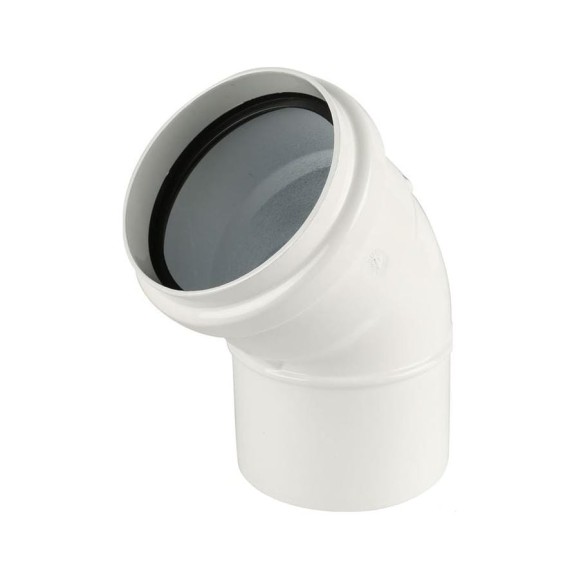 Отвод Baxi полипропиленовый 45, диаметр 80 мм, HT KHG71405931- Отвод Baxi полипропиленовый 45, диаметр 80 мм, HT KHG71405931-