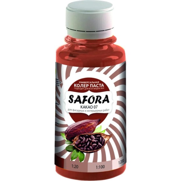 Колеровочная паста SAFORA какао 100 мл 07