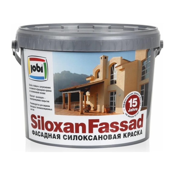 Краска фасадная силоксановая JOBI SILOXANFASSAD 10 л 17404