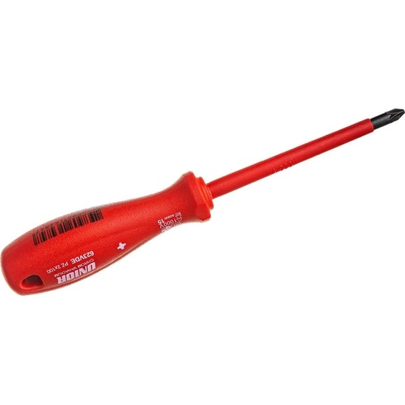 Крестовая отвертка Unior VDE 1000V PZ 2x100 мм 3838909164847