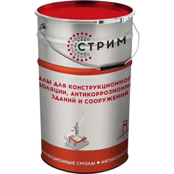 Гидроактивная полиуретановая гидроизоляционная смола гидрофильного типа СТРИМ Аквидур ЭС-П 25 кг АДР00ЭС000П