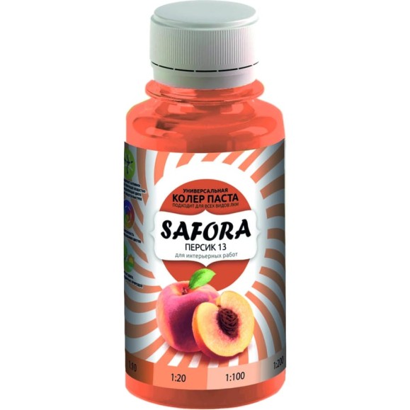Колеровочная паста SAFORA персик 100 мл 13