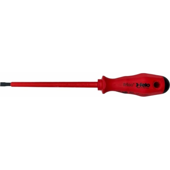 Диэлектрическая шлицевая отвертка Felo SL 6,5x1,2 51306590 Диэлектрическая шлицевая отвертка Felo SL 6,5x1,2 51306590
