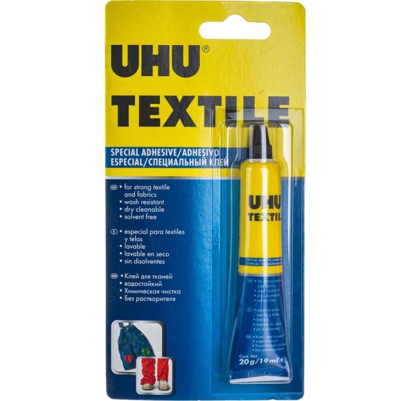 Клей для ткани UHU TEXTIL 19г 40300 Клей для ткани UHU TEXTIL 19г 40300
