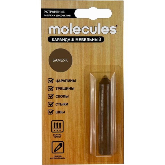Восковой карандаш для реставрации трещин Molecules бамбук KMLS713 Восковой карандаш для реставрации трещин Molecules бамбук KMLS713