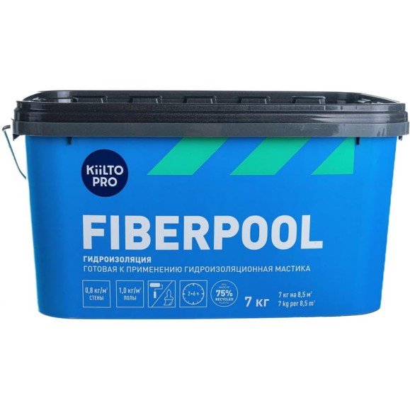 Гидроизоляционная мастика KIILTO Fiberpool 7 кг T3723.300
