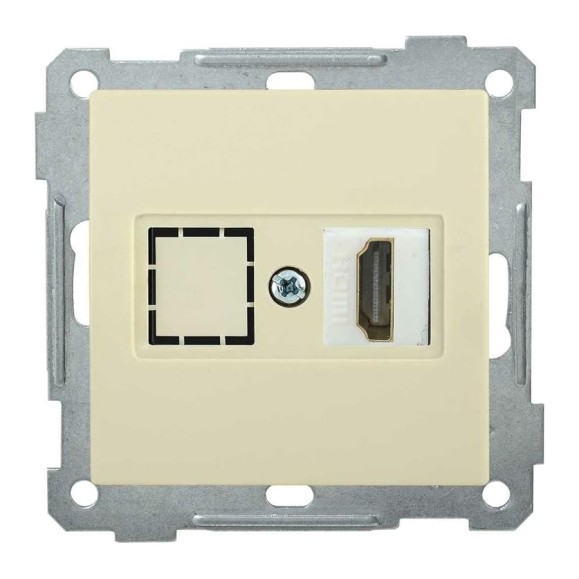 Розетка HDMI РHDMI-0-Б BOLERO, кремовый IEK EHB10-K33
