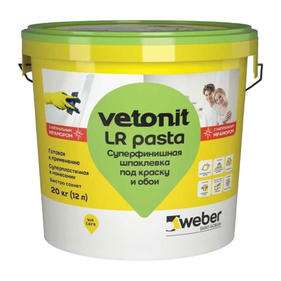 Суперфинишная шпаклевка Vetonit LR Pasta под окраску и обои, 20 кг 1014271 Суперфинишная шпаклевка Vetonit LR Pasta под окраску и обои, 20 кг 1014271