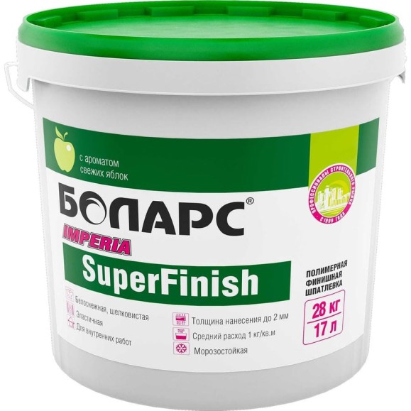 Готовая шпатлевка БОЛАРС IMPERIA SUPER FINISH 28 кг 00000037844