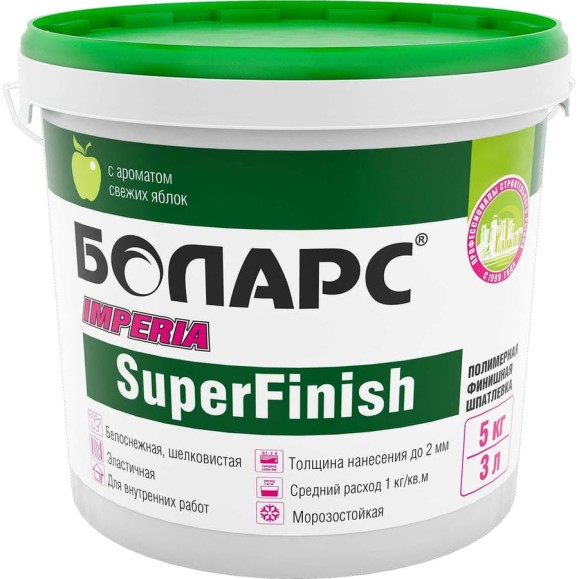 Готовая шпатлевка БОЛАРС IMPERIA SUPER FINISH 5 кг 00000037842