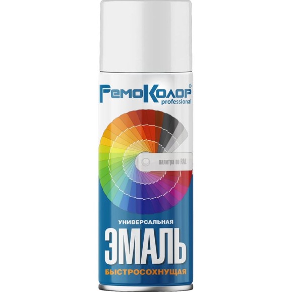Универсальная акриловая эмаль РемоКолор (белая; глянцевая; 520 мл) 69-9-102 Универсальная акриловая эмаль РемоКолор (белая; глянцевая; 520 мл) 69-9-102
