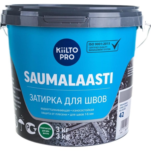 Затирка KIILTO Saumalaasti 42, 3 кг, сине-серый T3567.003