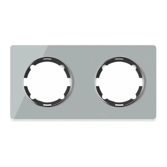 Стеклянная рамка OneKeyElectro Garda (для серии Florence) 2 поста, цвет серый 2234935 Стеклянная рамка OneKeyElectro Garda (для серии Florence) 2 поста, цвет серый 2234935