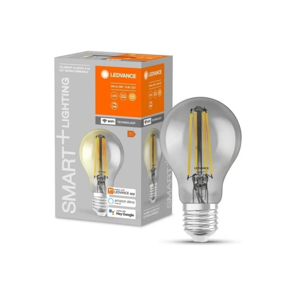 Умная WiFi лампа LEDVANCE SMARTWF A44D 6W/825 230V FILSM E27 4X1 LEDV 4058075609815