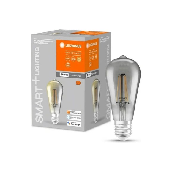 Умная WiFi лампа LEDVANCE SMARTWF E44D 6W/825 230V FILSM E27 4X1 LEDV 4058075609839