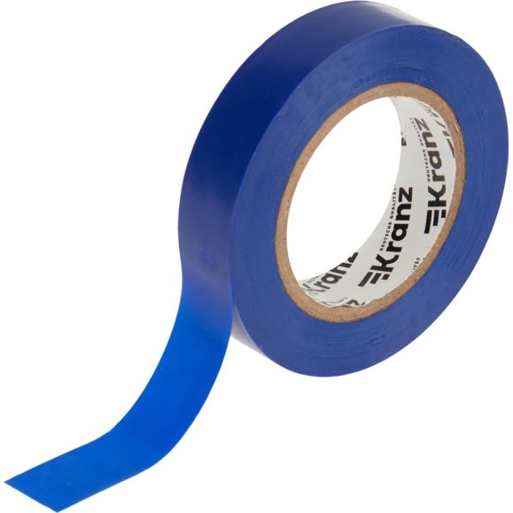 Изолента ПВХ KRANZ 0,13х15 мм, 20 м, синяя KR-09-2605 Изолента ПВХ KRANZ 0,13х15 мм, 20 м, синяя KR-09-2605