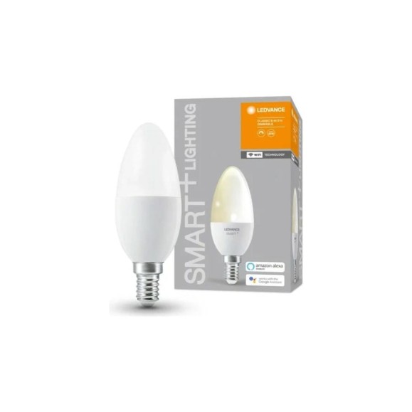 Умная WiFi лампа LEDVANCE SMART+ WiFi Candle Dimmable 40 5 W/2700K E14 4058075485532 Умная WiFi лампа LEDVANCE SMART+ WiFi Candle Dimmable 40 5 W/2700K E14 4058075485532