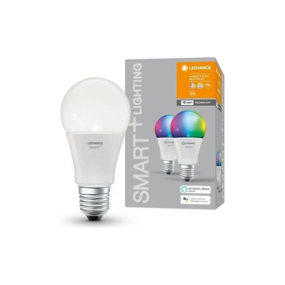 Умная WiFi лампа LEDVANCE Х2 SMART+ WiFi Classic Multicolour 60 9 W/2700…6500K E27 (x2) 4058075521438