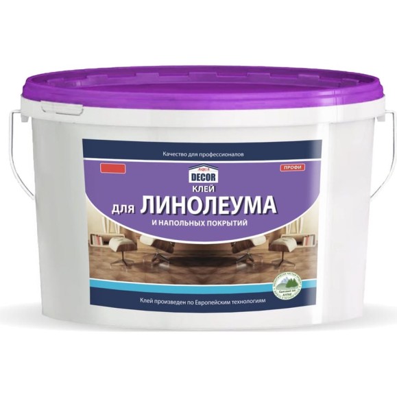 Клей для линолеума и напольных покрытий AQUADECOR (14 кг; 1 шт) УТ-00000313 Клей для линолеума и напольных покрытий AQUADECOR (14 кг; 1 шт) УТ-00000313