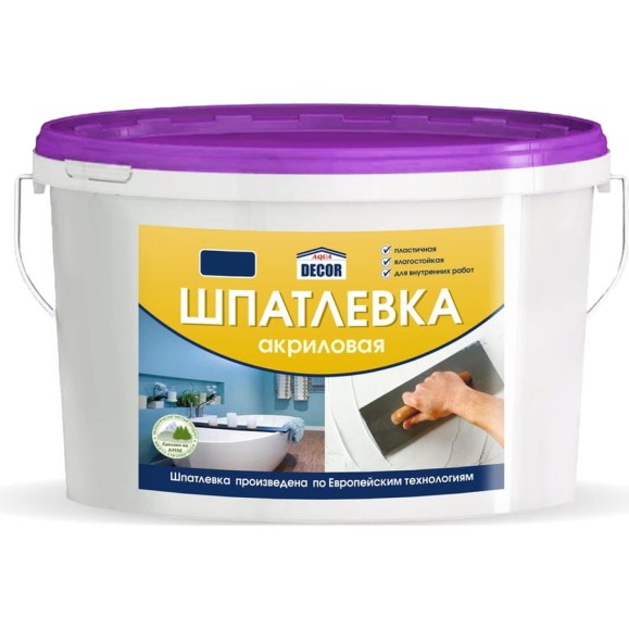 Акриловая шпатлевка AQUADECOR (1.5 кг; 8 шт) УТ-00006289 Акриловая шпатлевка AQUADECOR (1.5 кг; 8 шт) УТ-00006289