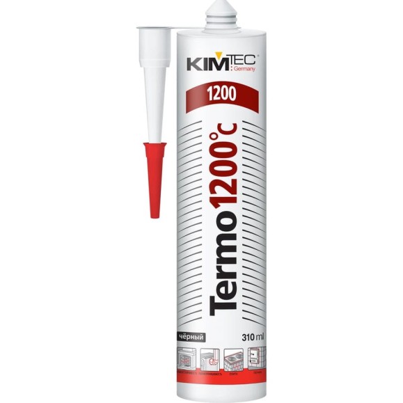 Герметик силикатный KIM TEC KAMIN 1500C черный 280мл 02-07-01