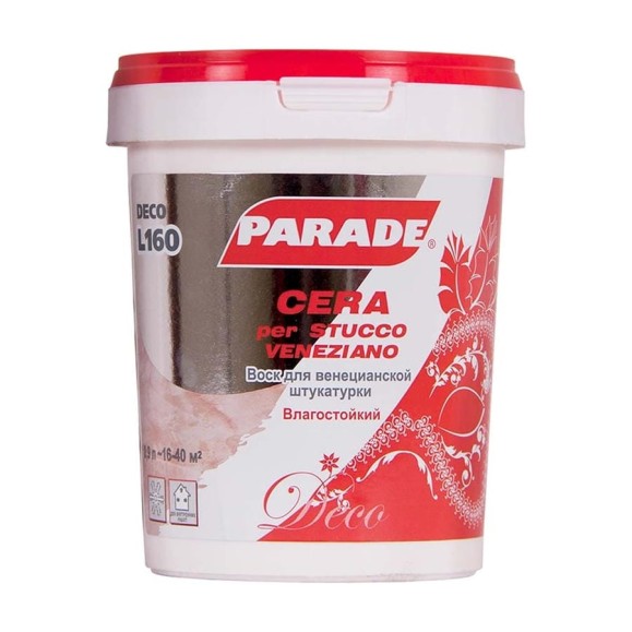 Воск для венецианской штукатурки PARADE DECO Cera per Stucco Veneziano L160 0,9 л Лк-00000022 Воск для венецианской штукатурки PARADE DECO Cera per Stucco Veneziano L160 0,9 л Лк-00000022